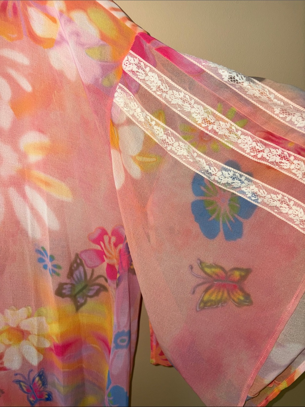 Free People Pastel Tie-Dye Slip Top in Peach and Yellow - Picture 3 of 4
